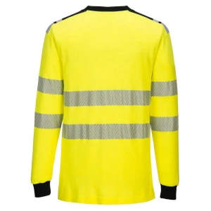 T-shirt ostrzegawczy trudnopalny FR701 WX3 - żółty-czarny - M