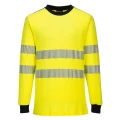 T-shirt ostrzegawczy trudnopalny FR701 WX3 - żółty-czarny - XXL