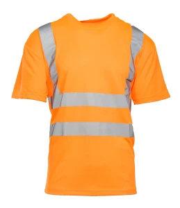 KOSZULKA Z PASAMI ODBLASKOWYMI KAT.II KL.2 XL Pomarańczowy