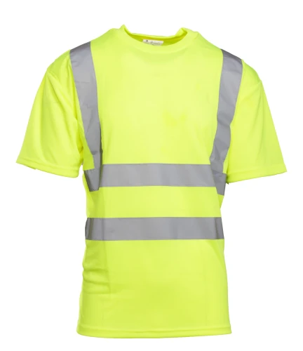KOSZULKA Z PASAMI ODBLASKOWYMI KAT.II KL.2 XL Żółty
