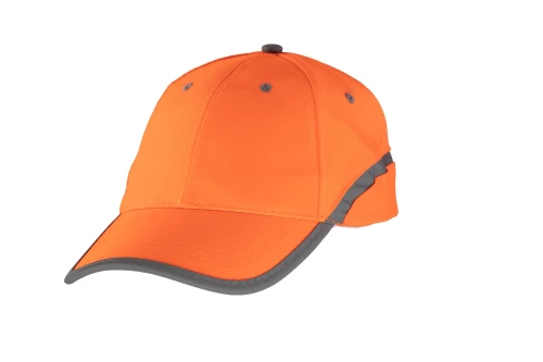 CZAPKA BASEBALL ODBLASK uniwersalny Pomarańczowy