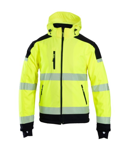 SOFTSHELL WSTAWKA CZARNA BF010 M Żółty