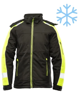 OCIEPLANY SOFTSHELL RIVAL M Czarny/seledyn