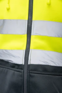 BLUZA DRESOWA WSTAWKA GRANAT ODBLASKOWA 2XL. ŻÓŁTY/GRANAT