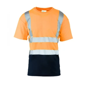 KOSZULKA Z PASAMI ODBLASKOWYMI 50-50 160G BRIXTON FLASH AFKT Pomarańczowy