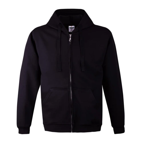BLUZA Z KAPTUREM ZAPINANA 280G CZARNA ROZM. L