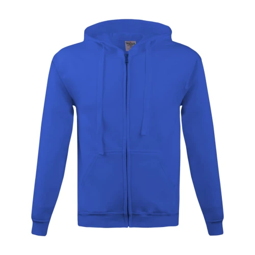 BLUZA Z KAPTUREM ZAPINANA 280G NIEBIESKA ROZM. L