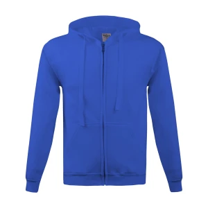 BLUZA Z KAPTUREM ZAPINANA 280G NIEBIESKA ROZM. S
