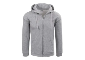 BLUZA Z KAPTUREM ZAPINANA 280G SZARA ROZM. S