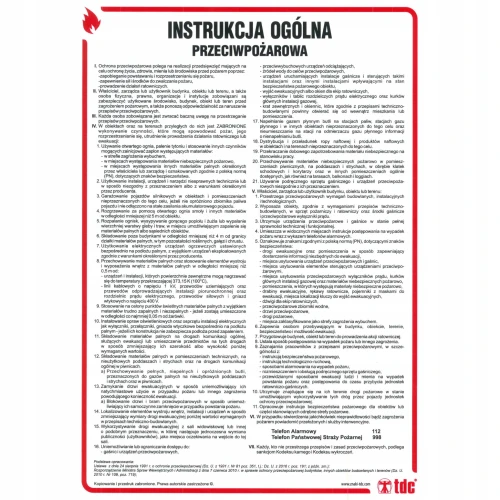 INSTRUKCJA PPOŻ - INSTRUKCJA OGÓLNA PRZECIWPOŻAROWA - DB 001 DN CN