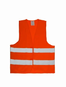 KAMIZELKA ODBLASKOWA OSTRZEGAWCZA POMARAŃCZOWA - rozm. XL