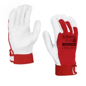 RĘKAWICE WZMOCNIONE KOZIĄ SKÓRĄ X-CRAFTER ROZM. 10
