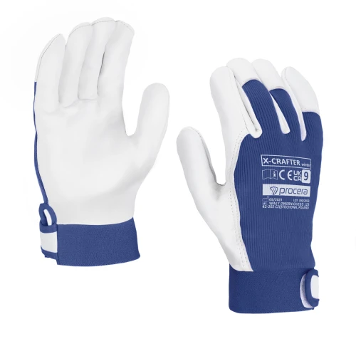 RĘKAWICE OCHRONNE OCIEPLANE WZMOCNIONE KOZIĄ SKÓRĄ X-CRAFTER WINTER ROZM. 10