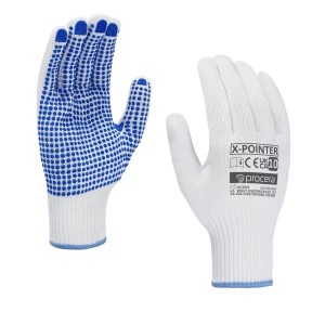 RĘKAWICE OCHRONNE POLIESTROWE Z NAKROPIENIEM X-POINTER ROZM. 10