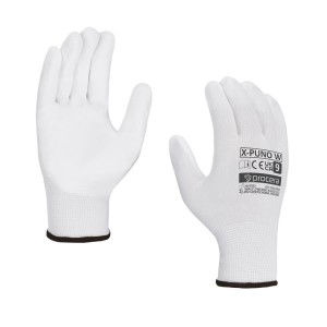 RĘKAWICE OCHRONNE POWLEKANE PU X-PUNO WHITE ROZM. 7