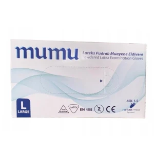 Rękawice lateksowe pudrowane MUMU op. 100 szt. 