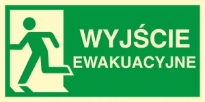 ZNAK EWAKUACYJNY - KIERUNEK DO WYJŚCIA EWAKUACYJNEGO - W LEWO - AC 100 CE PS