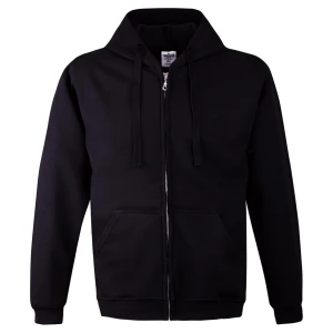 BLUZA Z KAPTUREM ZAPINANA 280G CZARNA ROZM. XXL