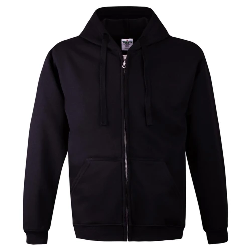 BLUZA Z KAPTUREM ZAPINANA 280G CZARNA ROZM. XXL