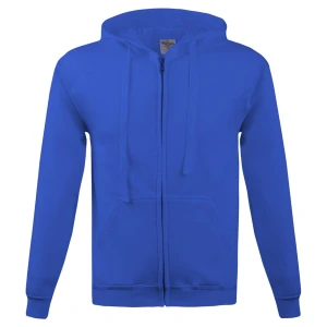 BLUZA Z KAPTUREM ZAPINANA 280G NIEBIESKA
