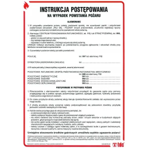 INSTRUKCJA PPOŻ - INSTRUKCJA POSTĘPOWANIA W PRZYPADKU POWSTANIA POŻARU - DB 003 DN CN