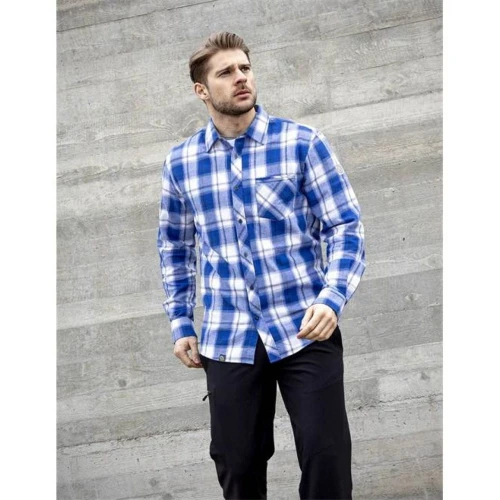 Koszula flanelowa OPTIFLANNEL - niebieski - XL