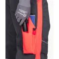 Spodnie ogrodniczki NEON - szaro-czerwony - 170-175cm - L