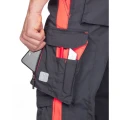 Spodnie ogrodniczki NEON - szaro-czerwony - 170-175cm - XL