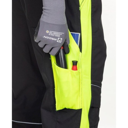 Spodnie ogrodniczki NEON WINTER - czarno-żółty - 2XL