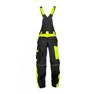 Spodnie ogrodniczki NEON WINTER - czarno-żółty - XL