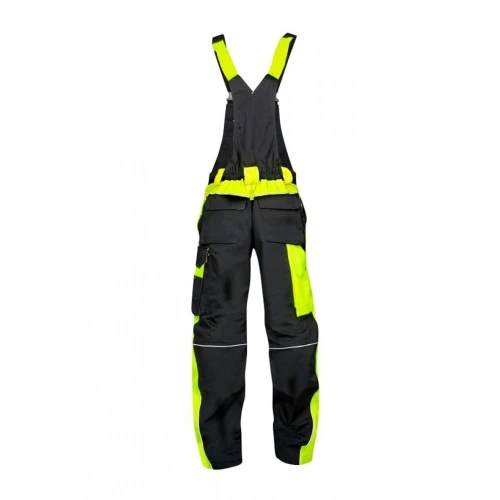 Spodnie ogrodniczki NEON WINTER - czarno-żółty - XL