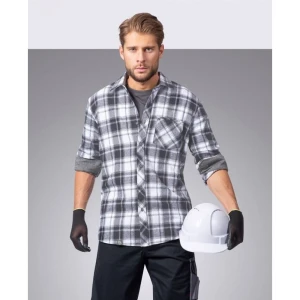 Koszula flanelowa OPTIFLANNEL - szary - 3XL