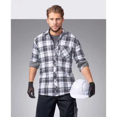 Koszula flanelowa OPTIFLANNEL - szary - 3XL
