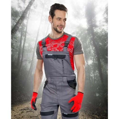 Spodnie ogrodniczki COOL TREND - szaro-czarny - 176-182cm - 52