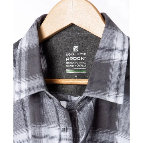 Koszula flanelowa OPTIFLANNEL - szary - 4XL