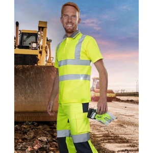 Koszulka polo HI-VIZ REF201 - żółty - M