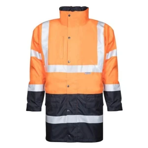 Kurtka HI-VIZ 4/1 - pomarańczowo-niebieski - M