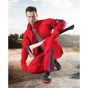 Bluza robocza VISION 01 - czerwono-szary - 183-190cm - 52