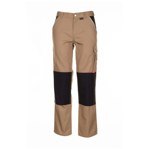 Spodnie do pasa męskie CANVAS 320  - khaki/czarny - 50