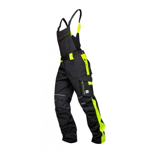 Spodnie ogrodniczki NEON - czarno-żółty - 170-175cm - S