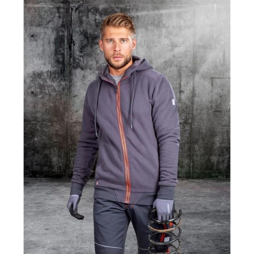 Bluza M003 - szaro-czerwony - S