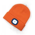 Czapka zimowa z latarką LED - pomarańczowy HiVis
