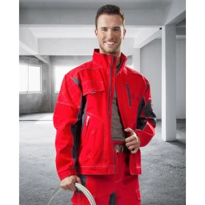 Bluza robocza VISION 01 - czerwono-szary - M