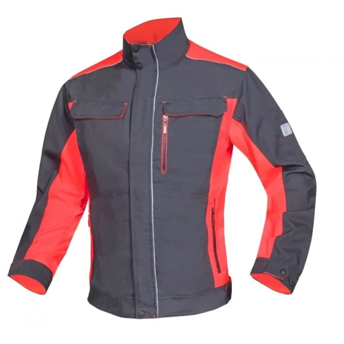 Bluza robocza NEON - szaro-czerwony - 5XL
