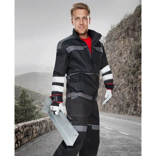 Bluza odblaskowa COOL TREND - czarno-szary - XXL