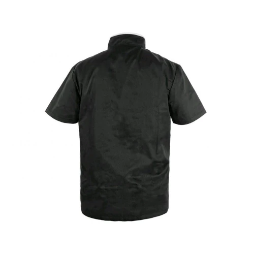 Bluza kucharska CHEF męska krótki rękaw - czarno-biały - 48