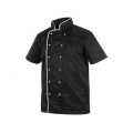 Bluza kucharska CHEF męska krótki rękaw - czarno-biały - 54
