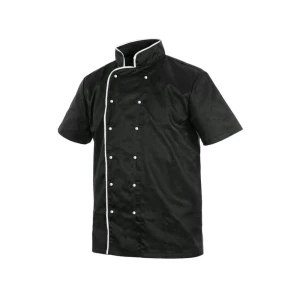 Bluza kucharska CHEF męska krótki rękaw - czarno-biały - 56