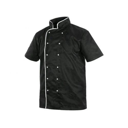 Bluza kucharska CHEF męska krótki rękaw - czarno-biały - 56