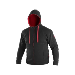 Bluza HARRISON męska - czarno-czerwony - M